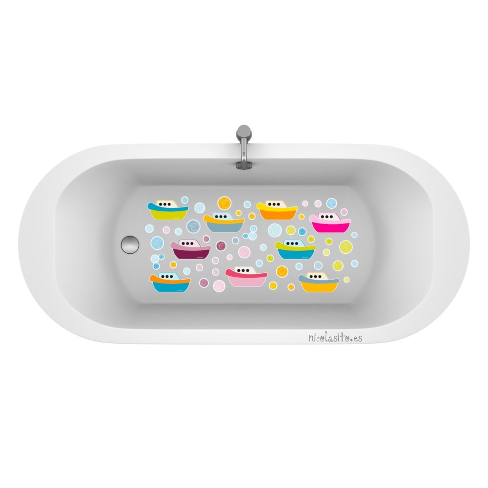 Pegatinas antideslizantes para bañeras barquitos multicolor - Maisons du Monde