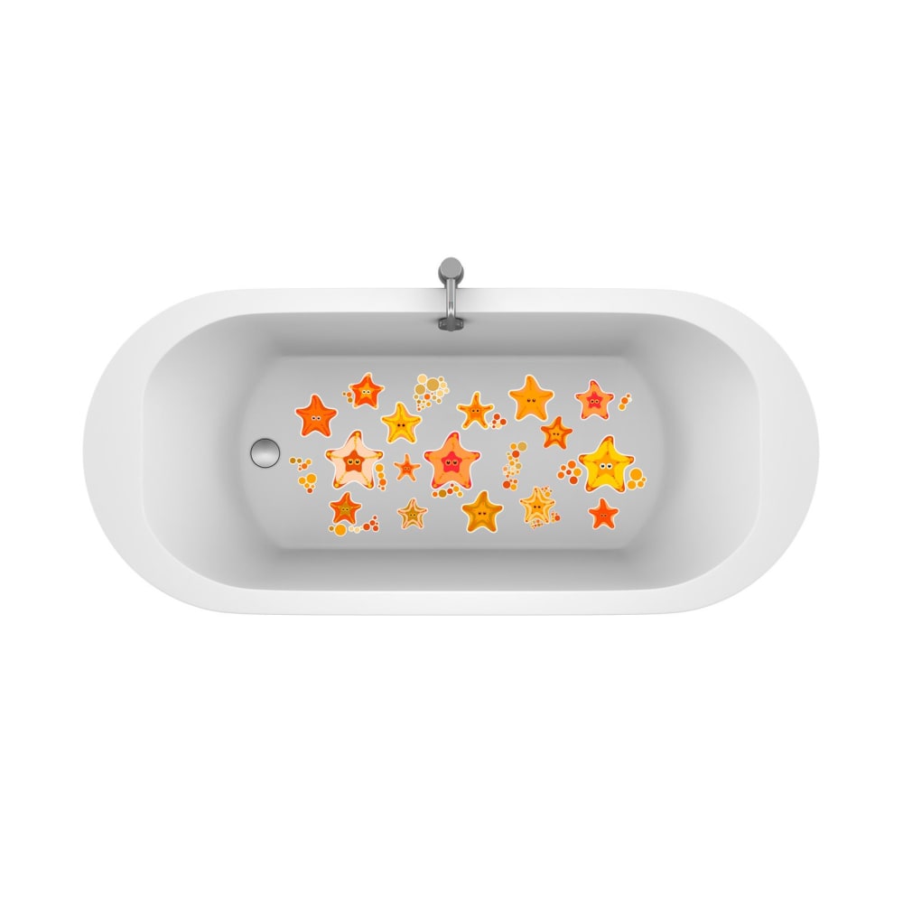 Pegatinas antideslizantes para bañeras estrellas de mar naranja - Maisons du Monde