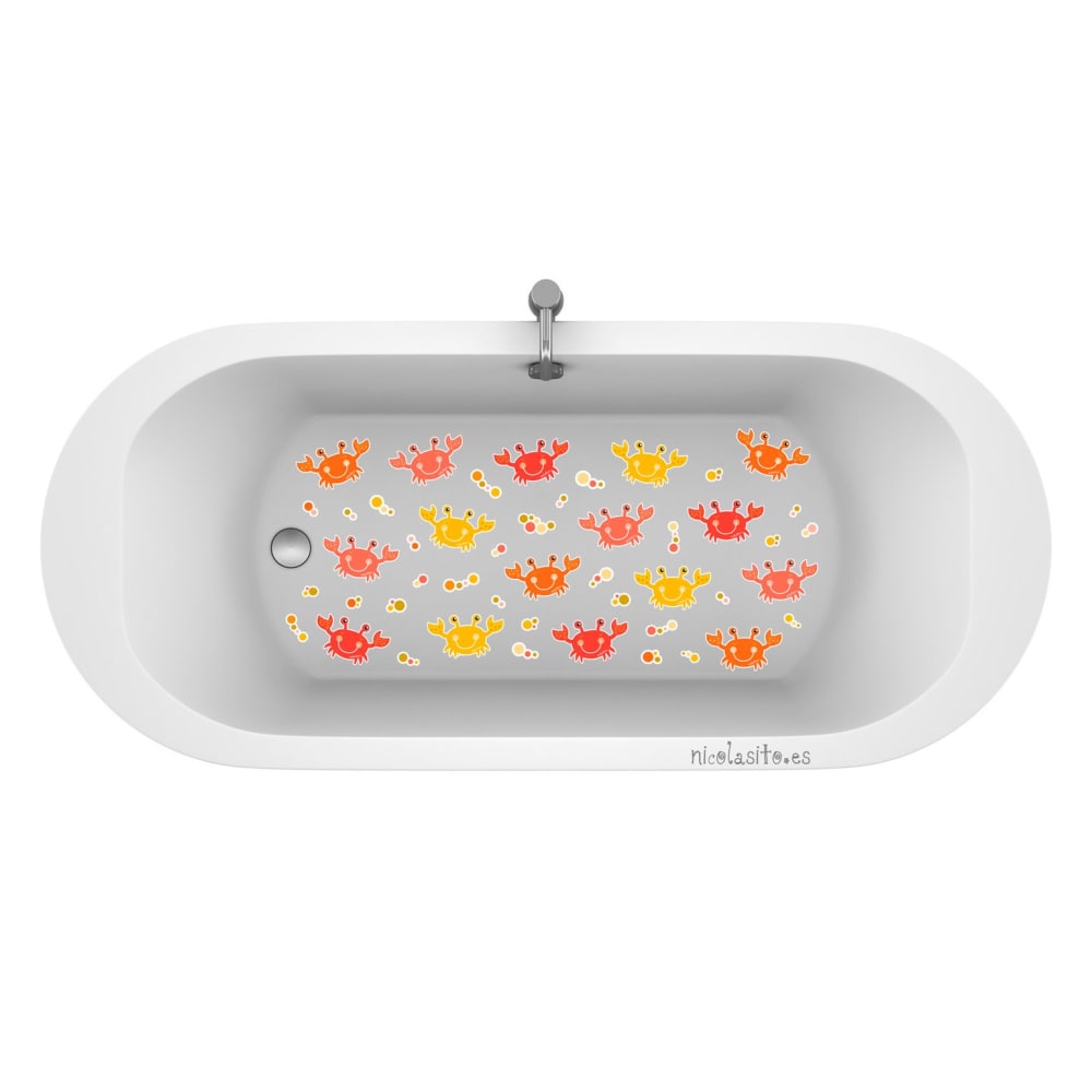 Pegatinas antideslizantes para bañeras cangrejos naranja - Maisons du Monde