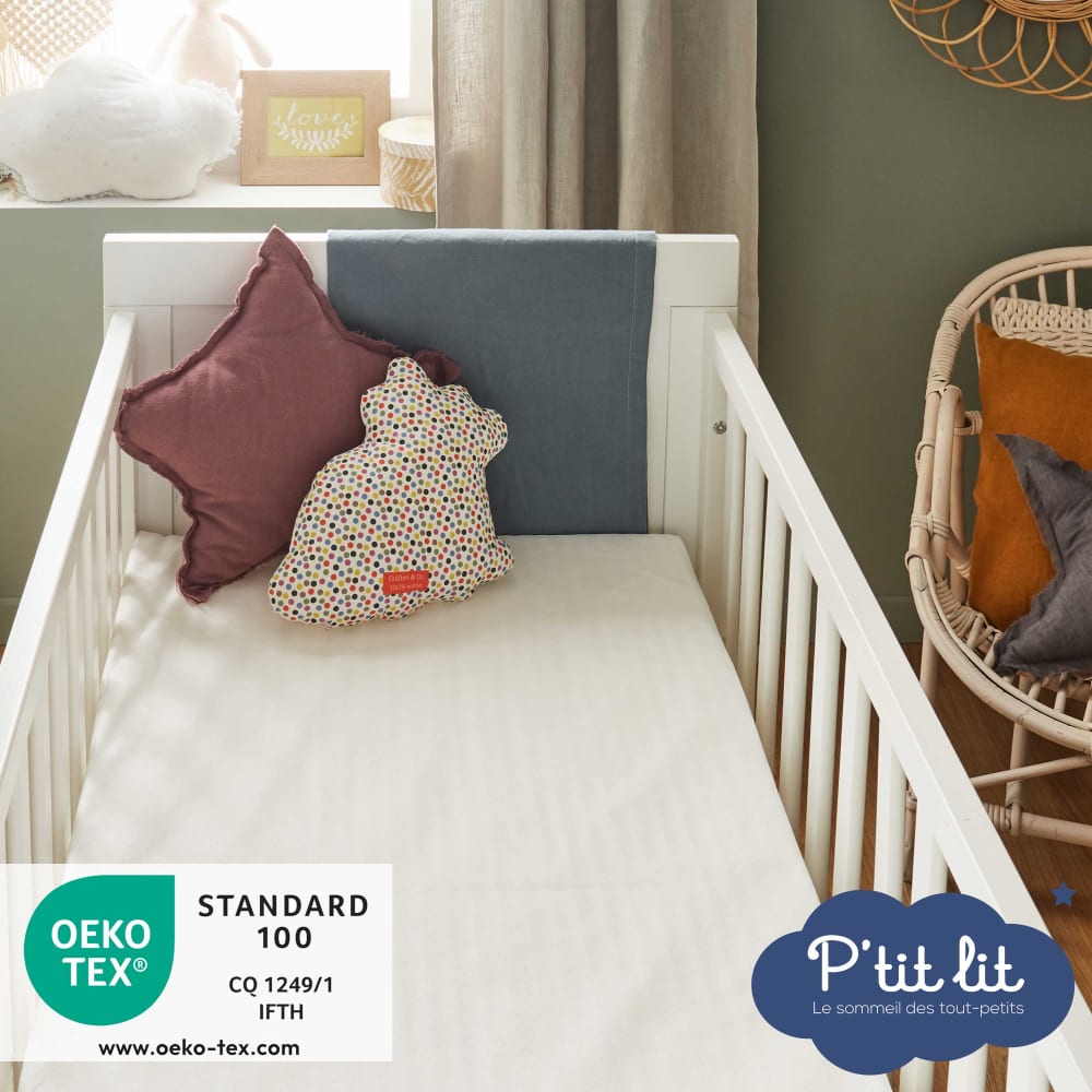 Protège matelas polypropylène blanc bébé 70x140 cm (P'Tit Lit) - Image 3