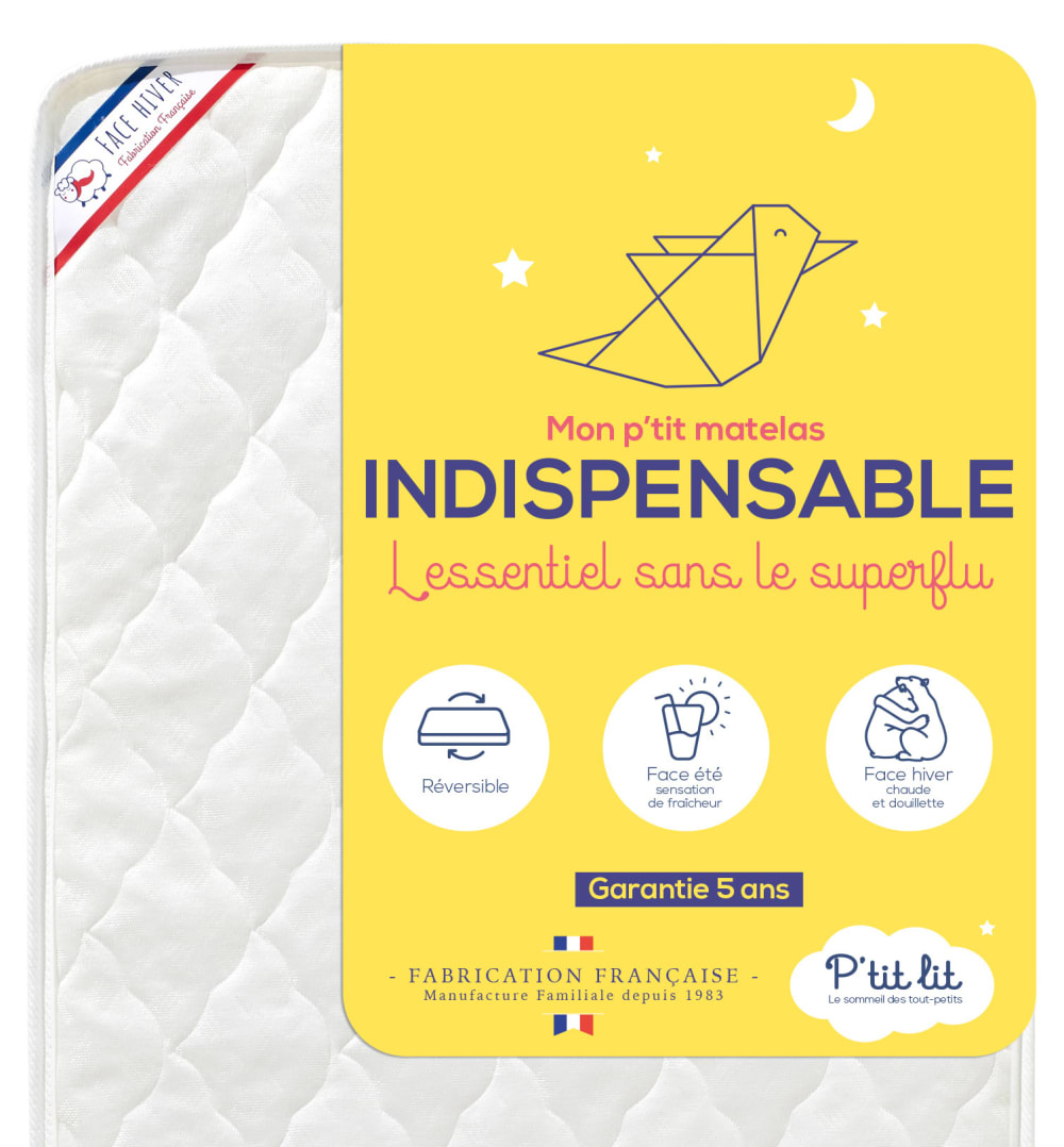 Matelas bébé réversible 60x120