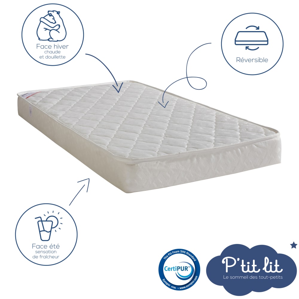 Matelas bébé réversible 70x140 (P'Tit Lit) - Image 2