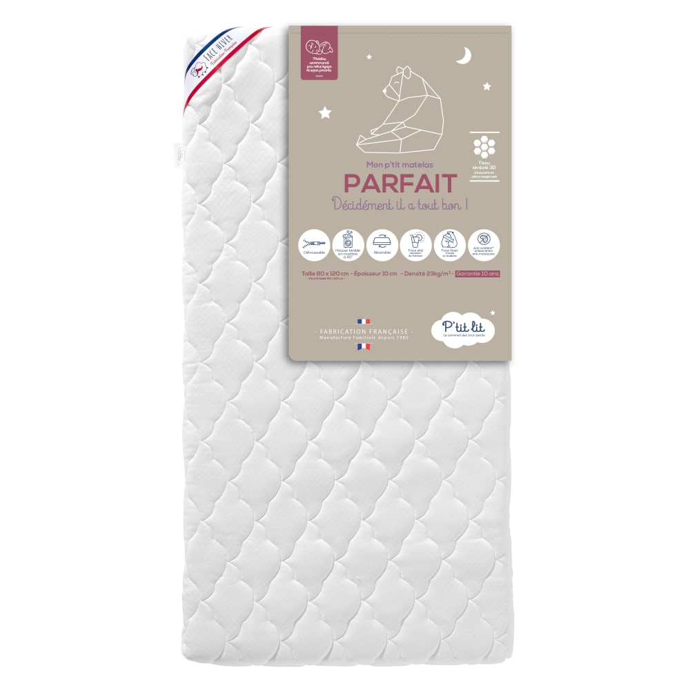 Matelas bébé réversible et déhoussable 60x120x10 - Maisons du Monde