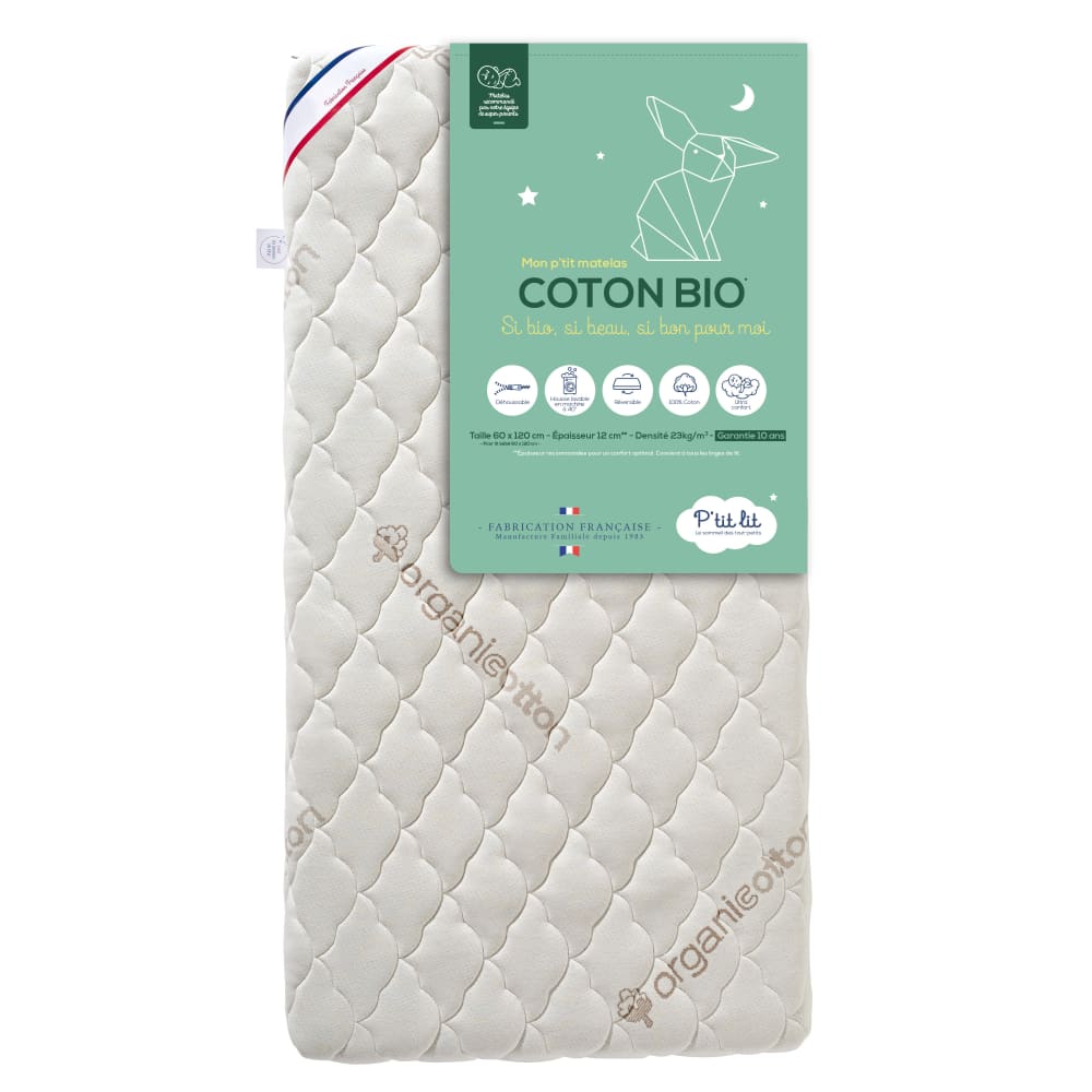 Matelas bébé housse 100% coton 60x120x10 - Maisons du Monde