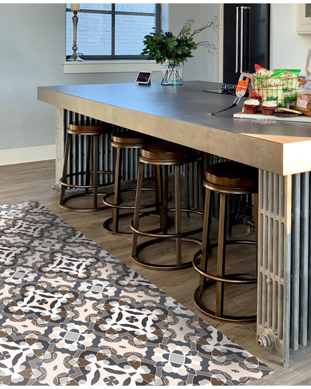 Alfombra vinílica hidráulico oriental gris 80x300 cm - Maisons du Monde