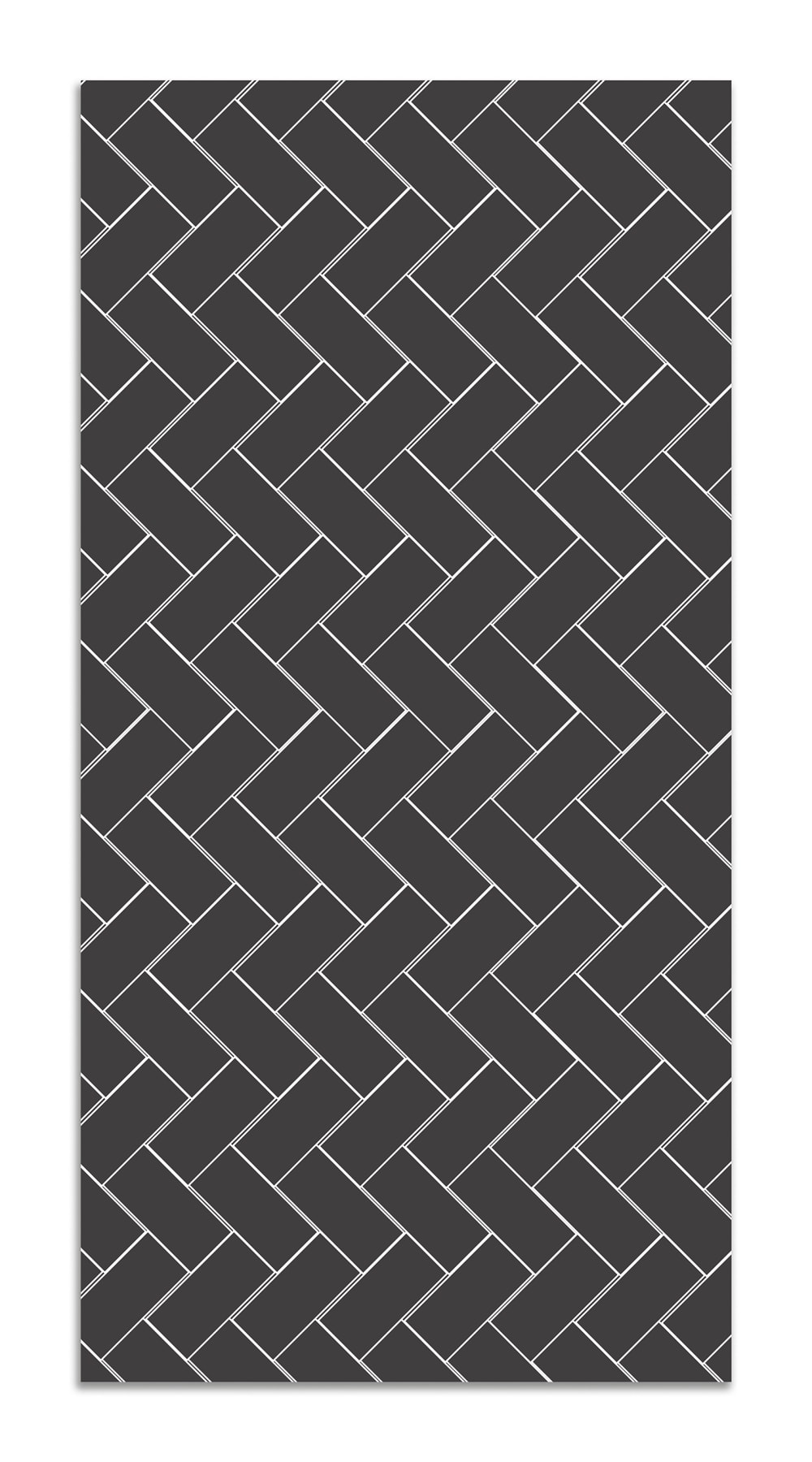 Tapis vinyle mosaïque de brique grise 60x110cm