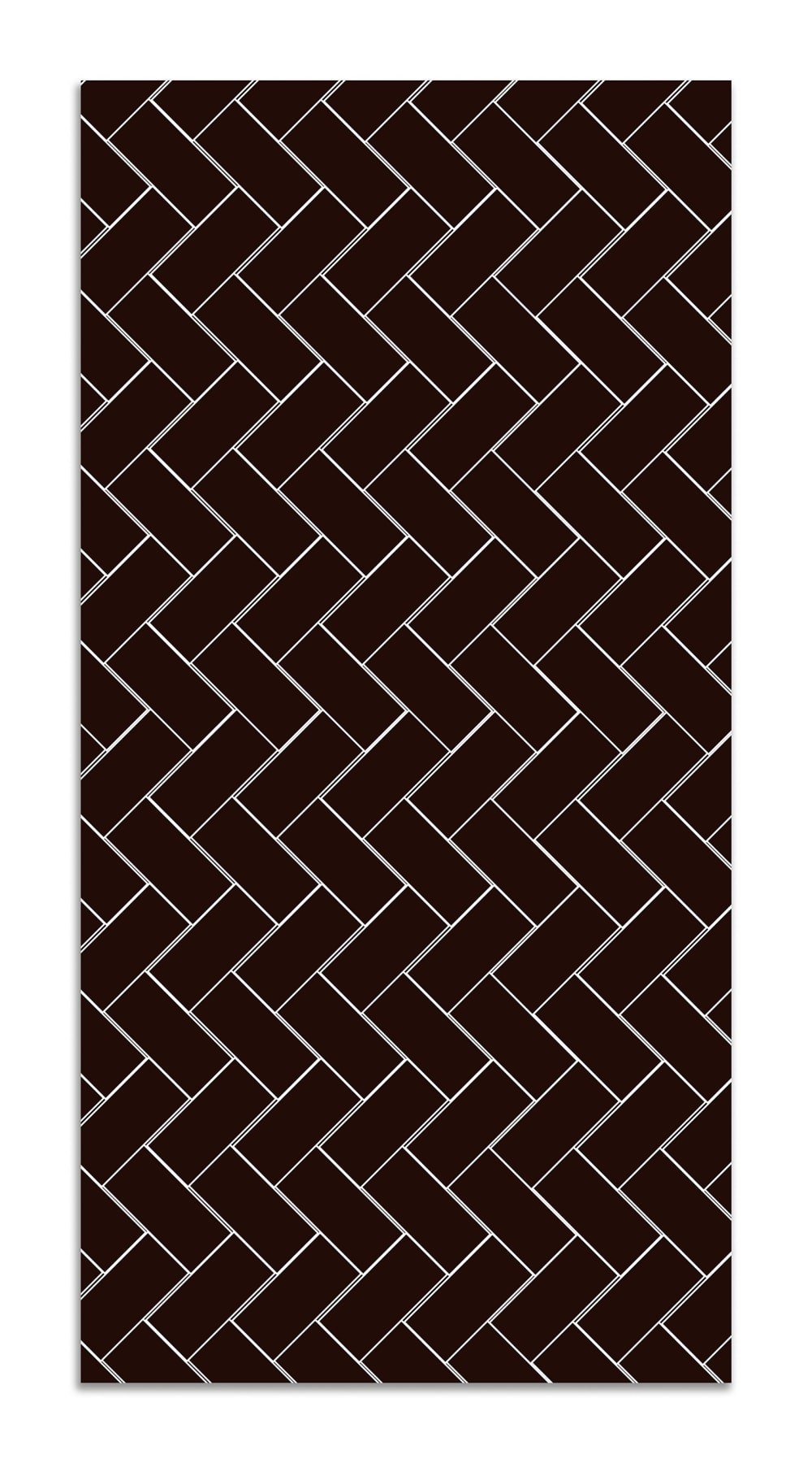 Tapis vinyle mosaïque de briques noires 40x80cm