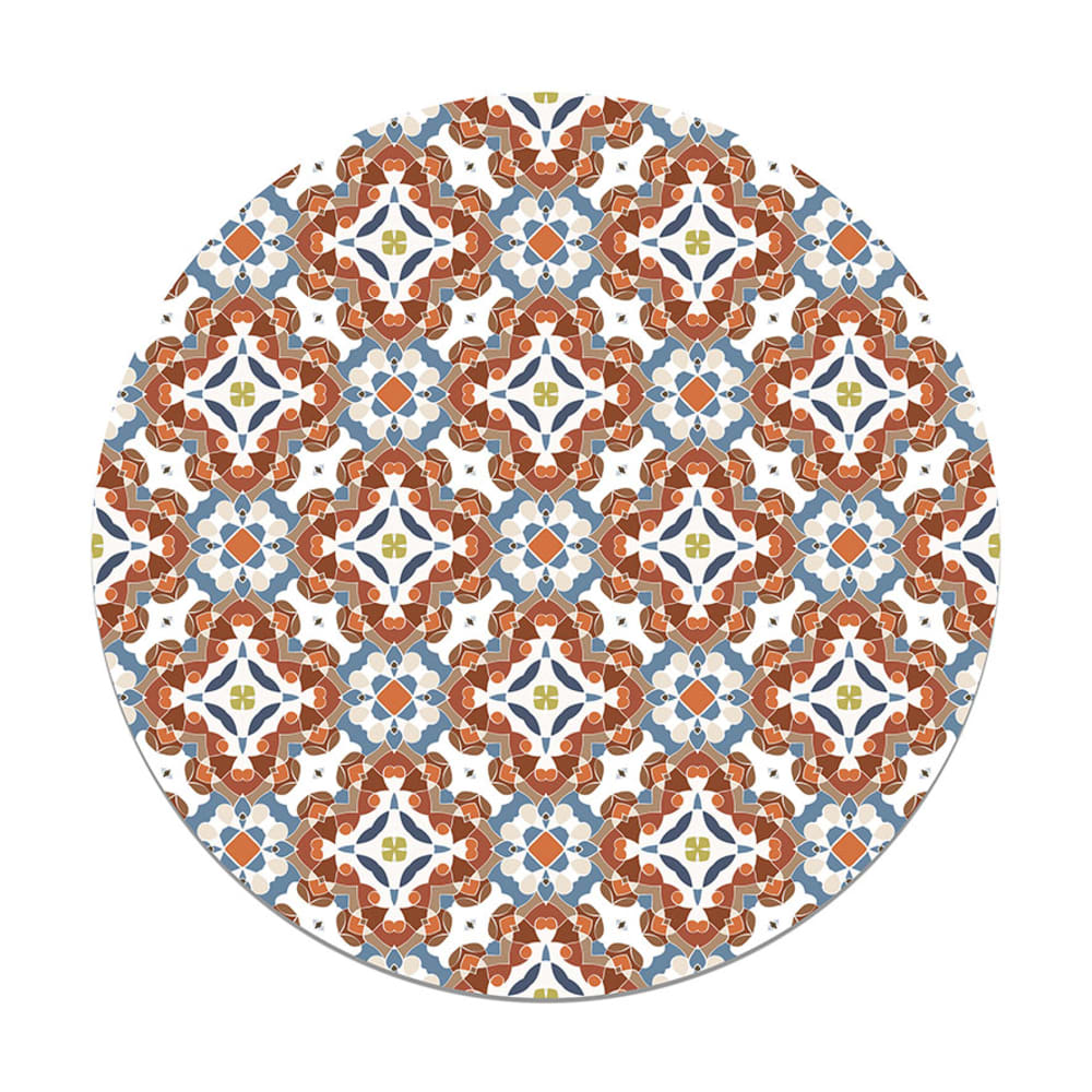 Alfombra vinílica redonda hidráulico oriental original 150x150 cm