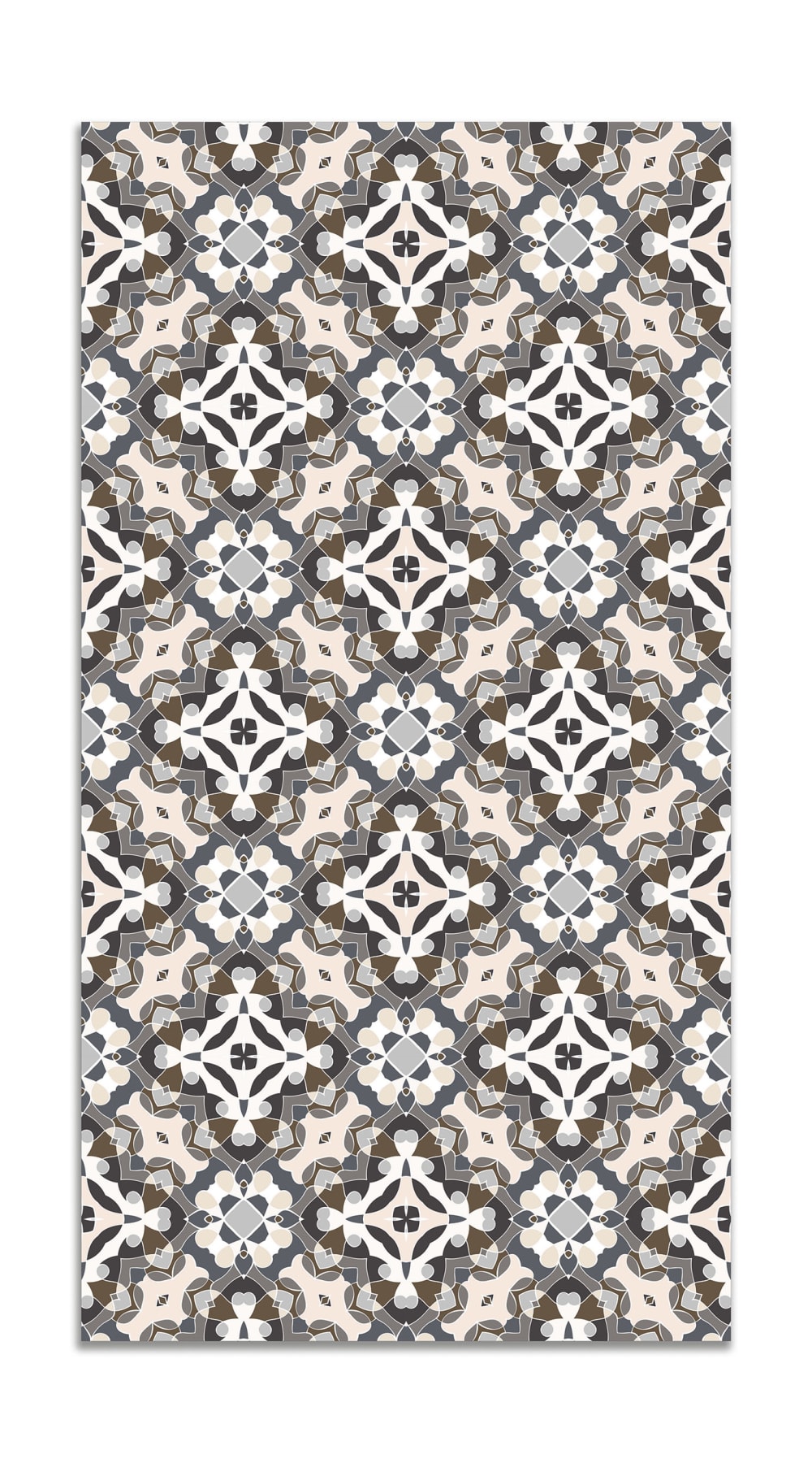 Alfombra vinílica hidráulico oriental gris 80x150 cm