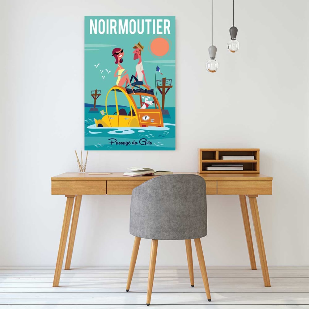 Gráfico de viaje noirmoutier impresión sobre lienzo 30x45cm - Maisons du Monde