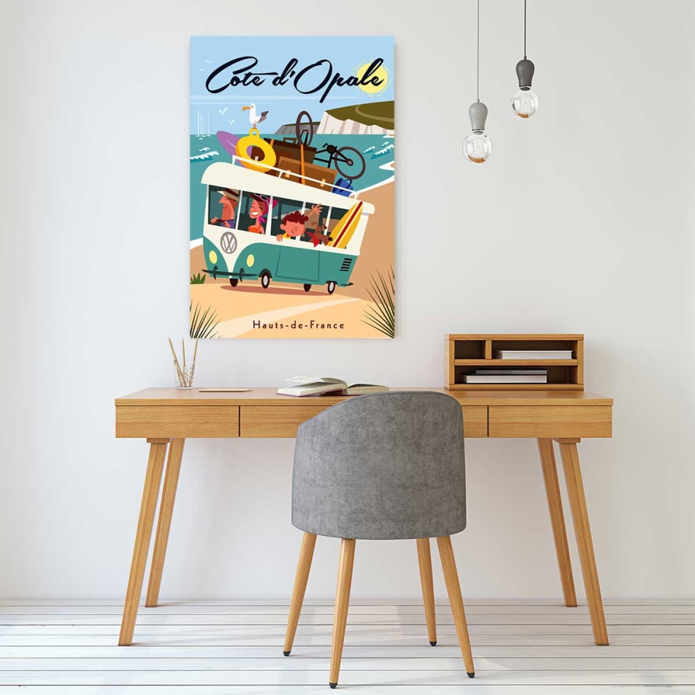 Tableau road trip sur la côte d'opale imprimé sur toile 30x45 cm - Maisons du Monde