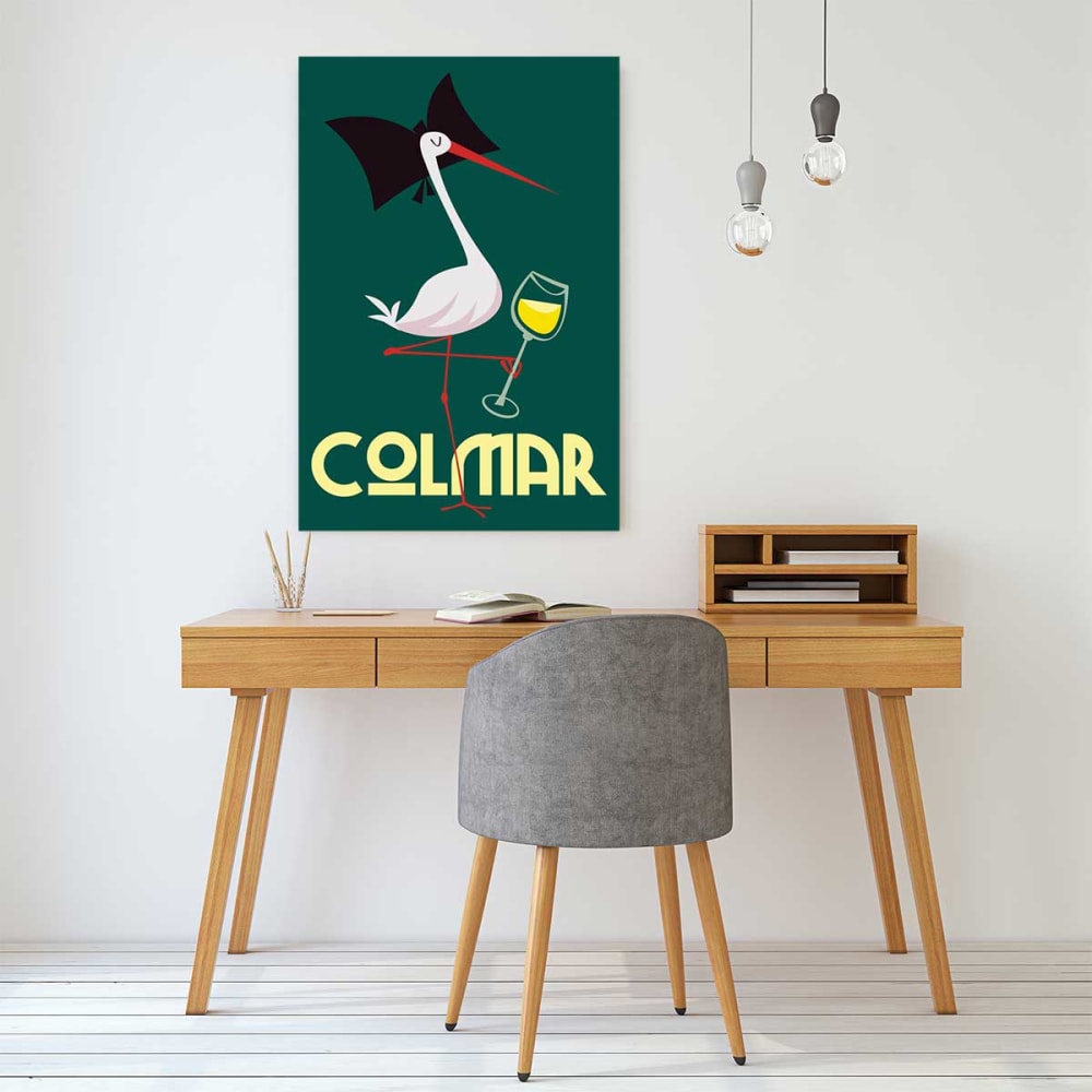 Cuadro cigüeña colmar impresión sobre lienzo 30x45cm - Maisons du Monde