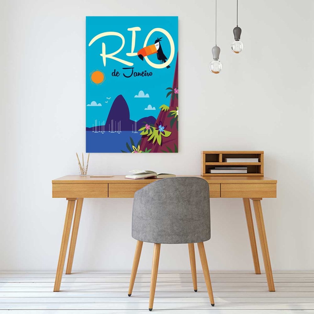 Cuadro de tucán en río de janeiro impresión sobre lienzo 60x90cm - Maisons du Monde