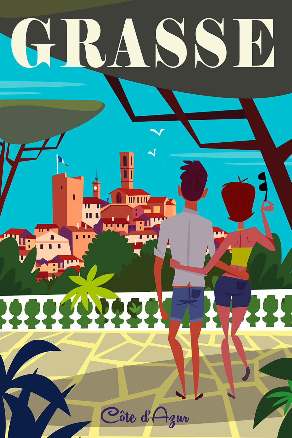 Tableau voyage à grasse imprimé sur toile 40x60 cm