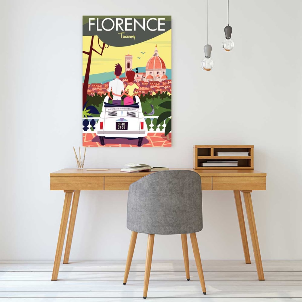 Stampa di viaggio a firenze stampa su tela 40x60cm - Hexoa
