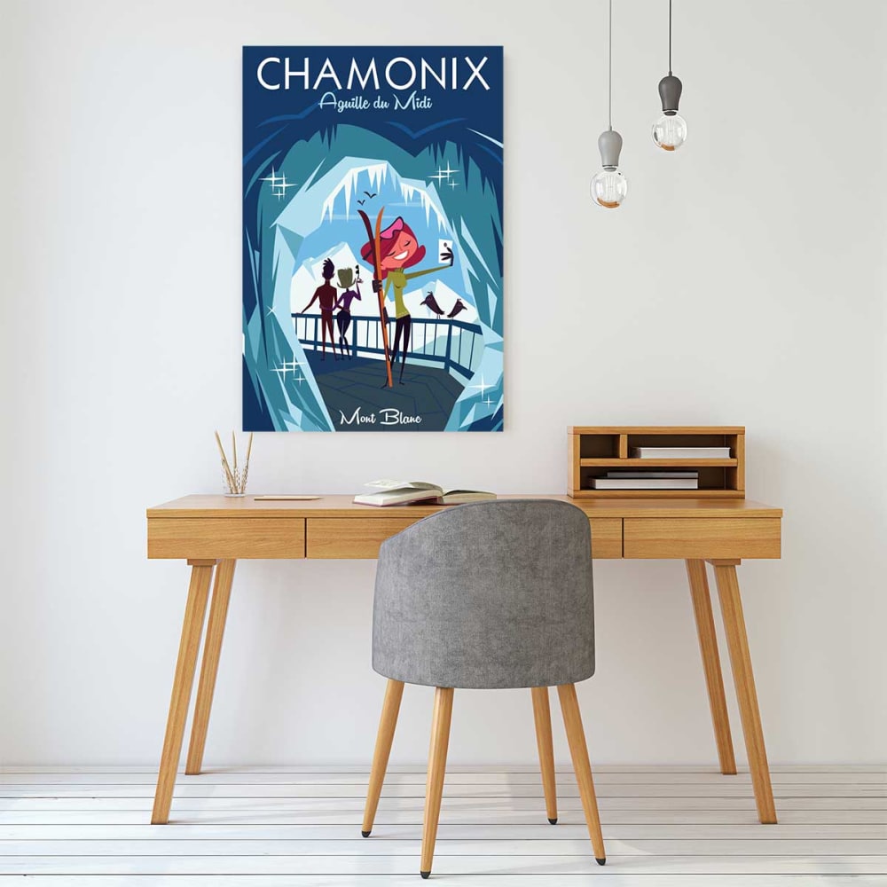 Break table all'aiguille du midi stampa su tela 40x60cm - Hexoa