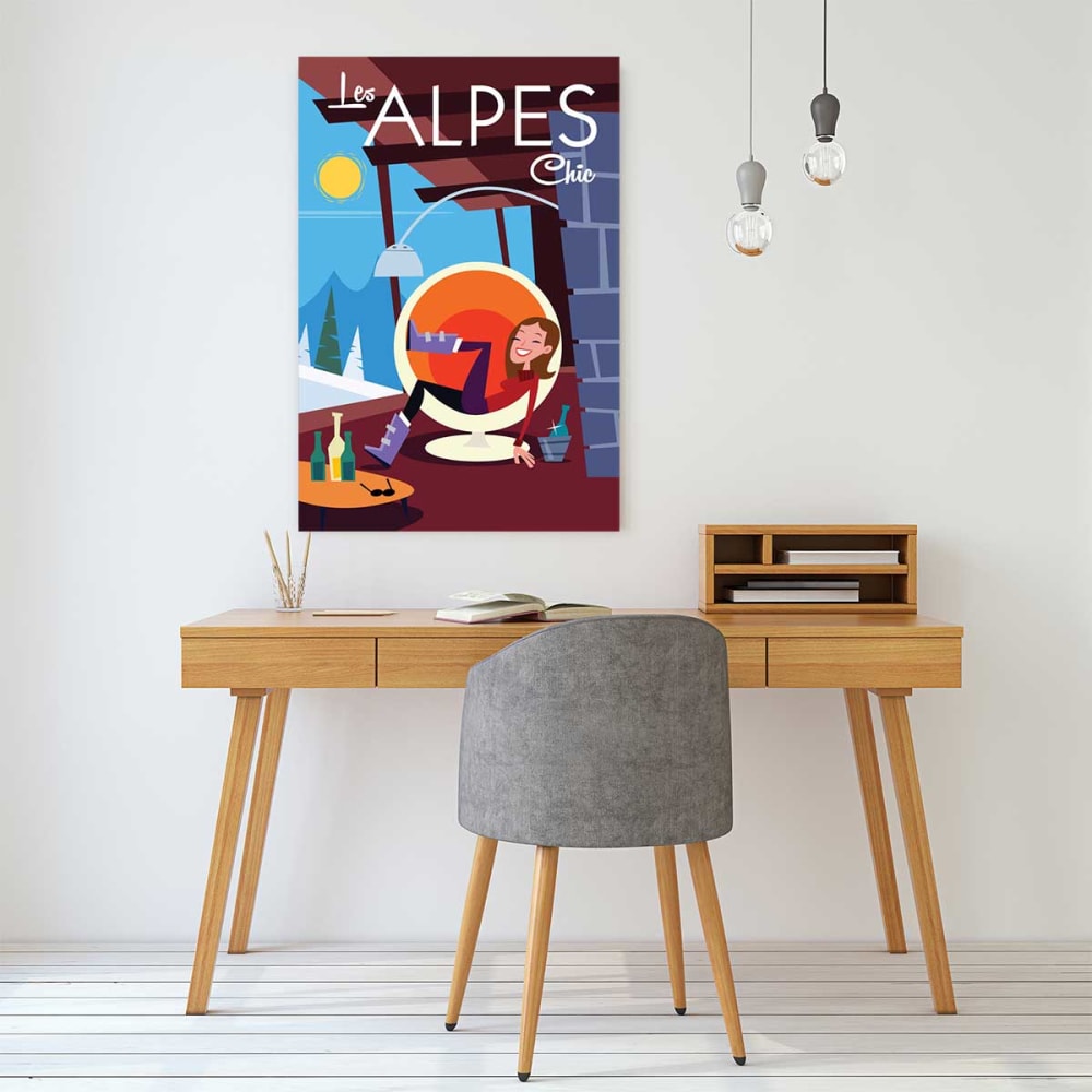 Cuadro pausa en el chalet impresión sobre lienzo 40x60cm - Maisons du Monde