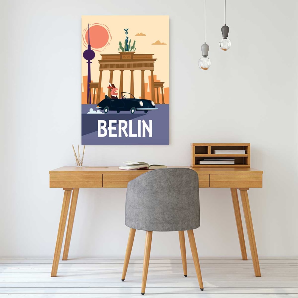 Dipingere un fine settimana a berlino stampa su tela 40x60cm -