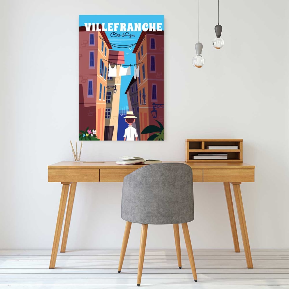 Stampa villefranche sur mer stampa su tela 30x45cm - Hexoa