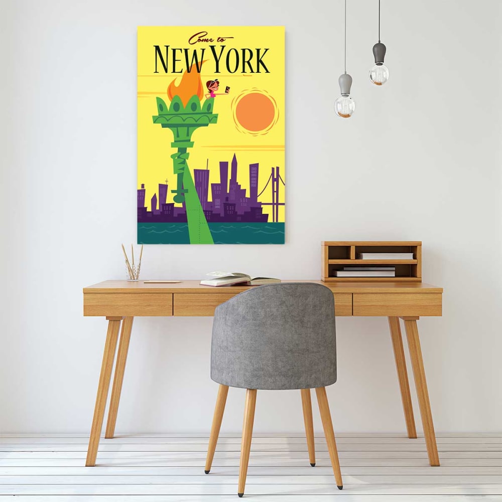 Tableau voyage à new york imprimé sur toile 40x60 cm