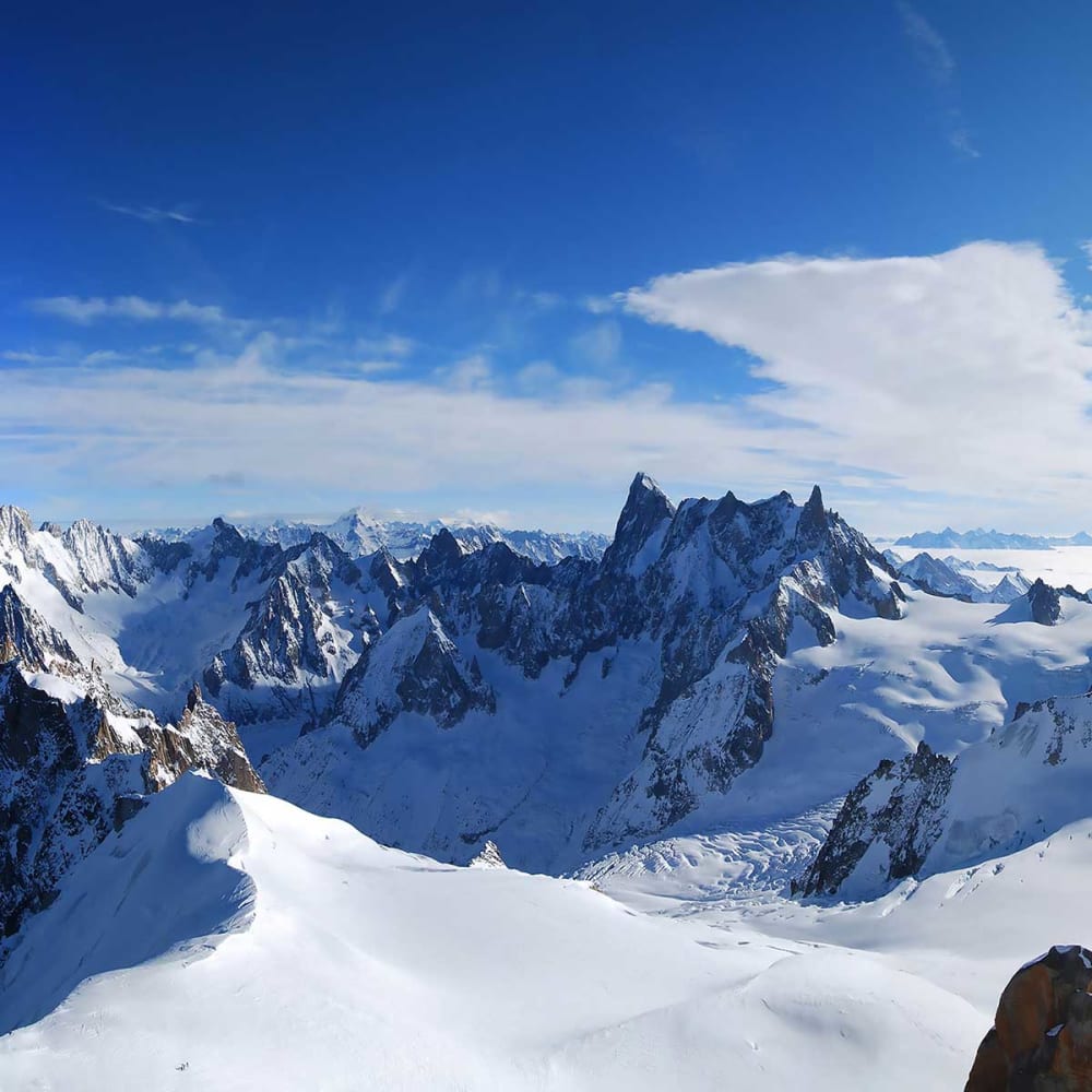 Tableau panorama du mont blanc imprimé sur toile 80x30 cm — vue 4