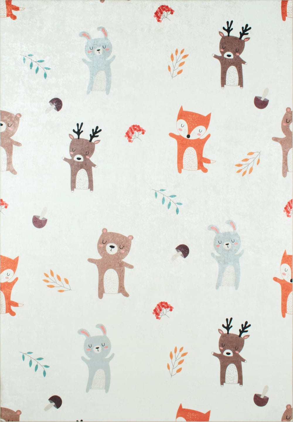 Tapis enfant animaux forêt 160x230