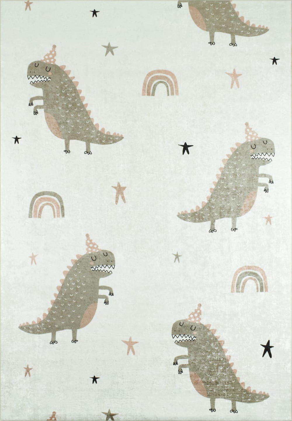 Alfombra infantil dinosaurio verde 160x230