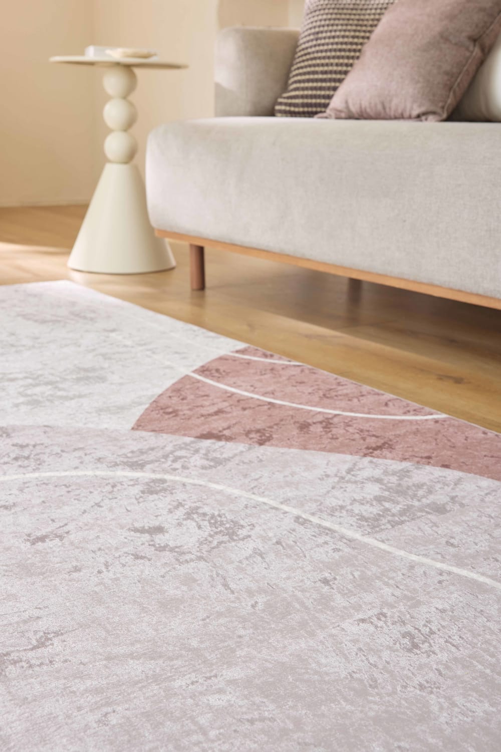 Tapis salon beige abstrait 120x160 — vue 4