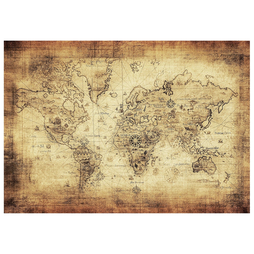 Stampa su tela - Mappa Antica No. 70 cm. 40x60 - Multicolore - PES - Poliestere