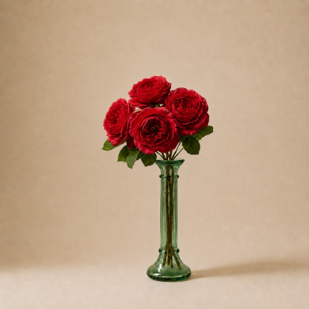 Stelo di rosa rossa artificiale h33 - Sia Deco