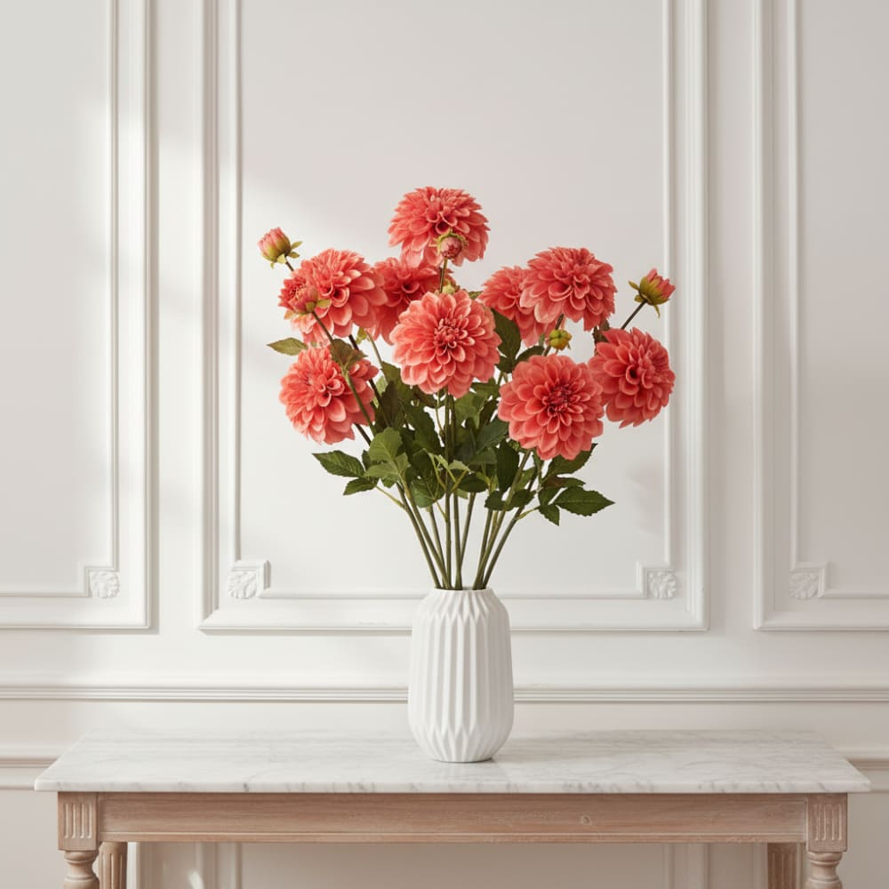 Stelo di dalia artificiale arancione h48 - Sia Deco