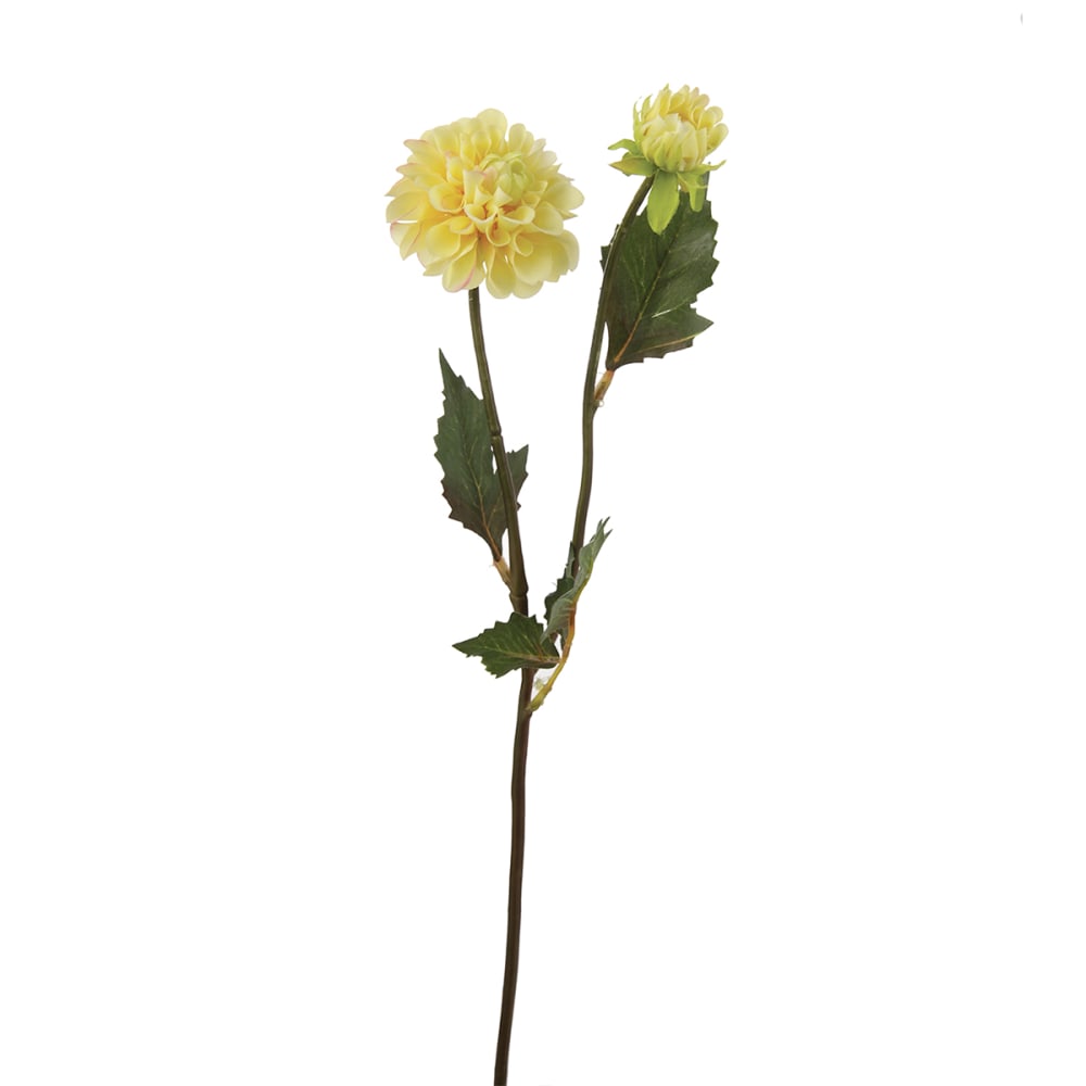 Tige de dahlia artficielle jaune h50