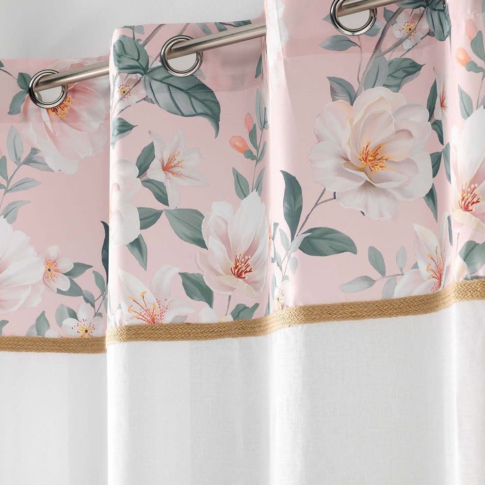 Voilage [ ]polyester[ ]rose[ ]140 x 240 - Maisons du Monde
