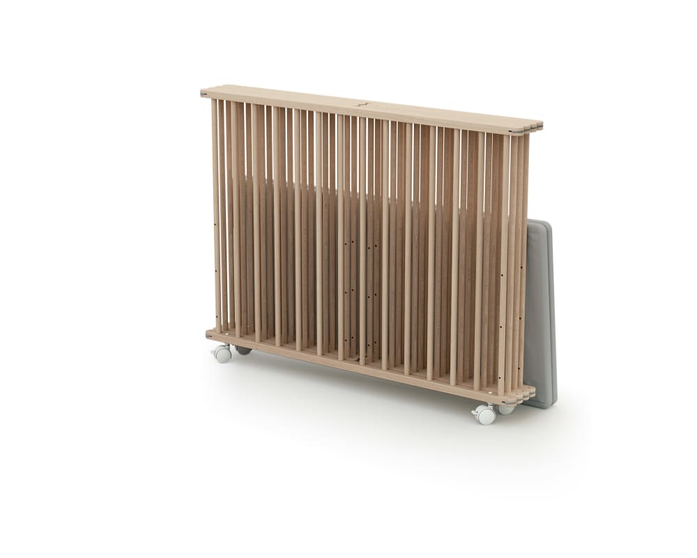 Parc bébé pliant en bois Hêtre Brut 100 x 100 cm