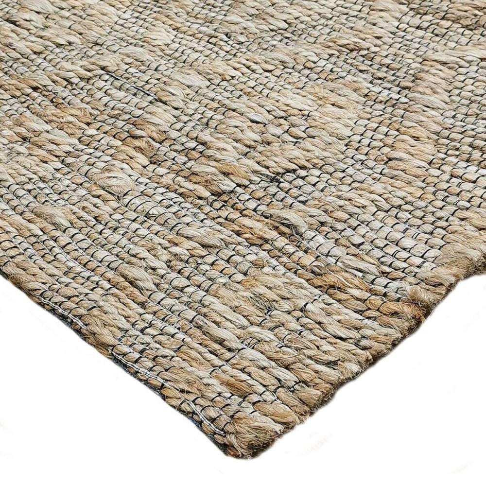 Tapis tressé en jute motifs losanges en relief naturel 120x170 — vue 4