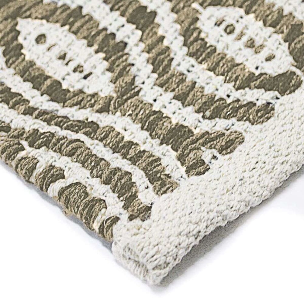 Tapis en coton géométrique écru-sable 190x290 — vue 4