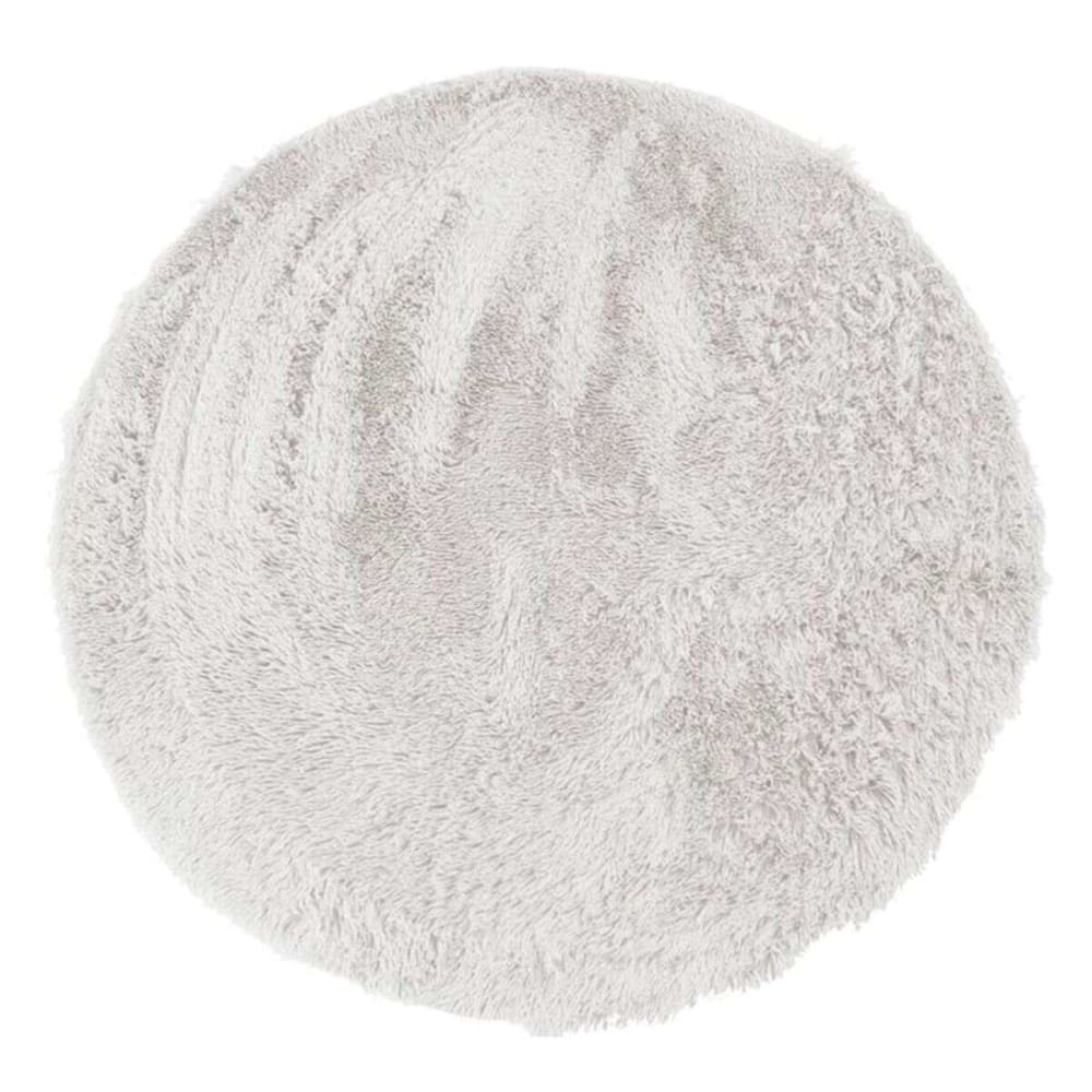 Tapis  à base fine et souple extra doux blanc diam.70