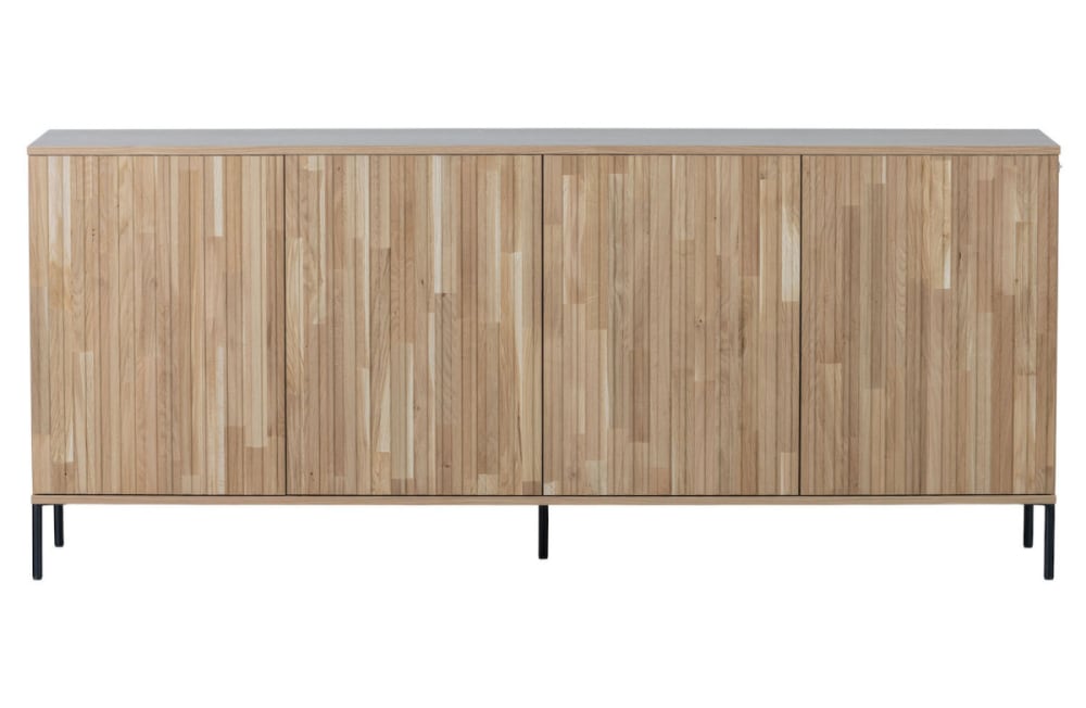 WOOOD Kommode aus Eichenholz mit Gravur style modern Braun