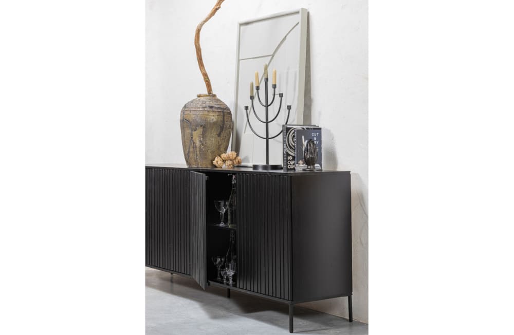 Kommode aus Kiefernholz in Schwarz - Maisons Du Monde