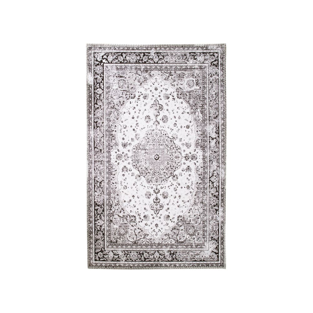 Tapis vintage en chenille noir et blanc noir  et  blanc 200x300 cm