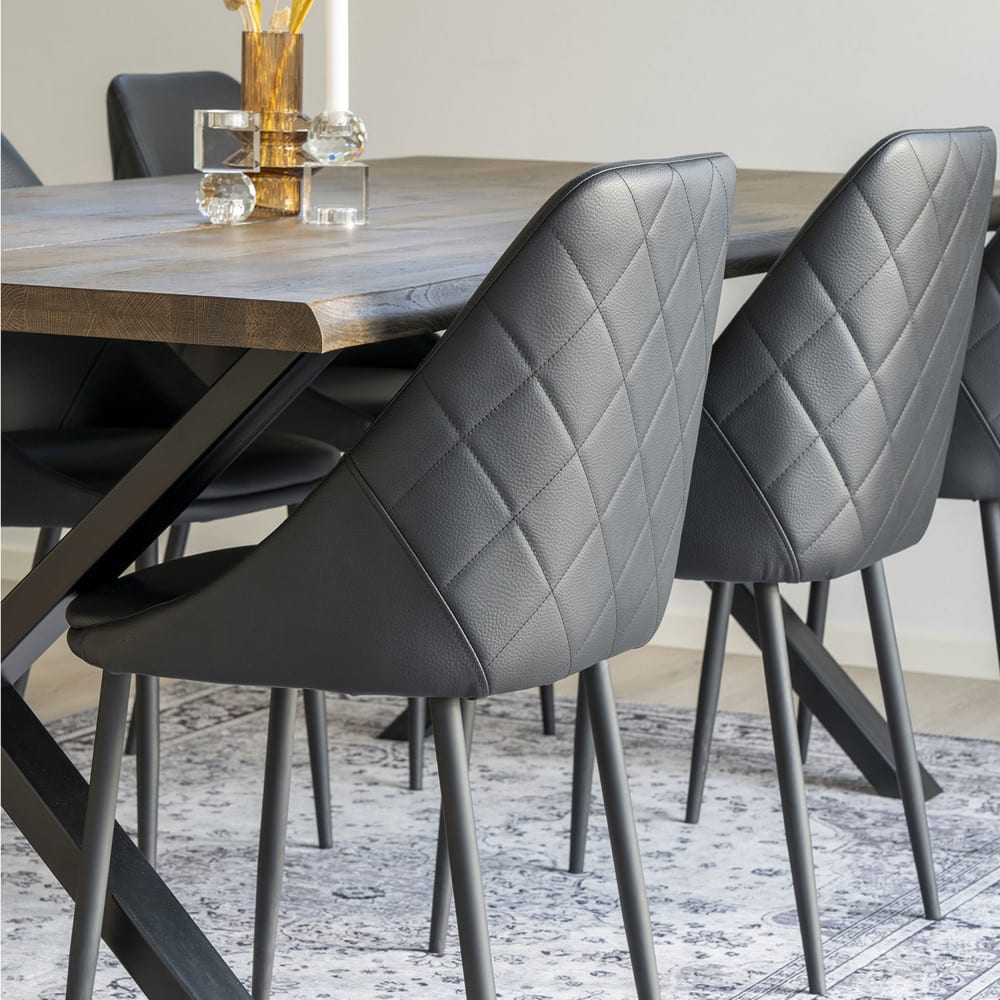 Tapis vintage en chenille noir et blanc noir  et  blanc 200x300 cm