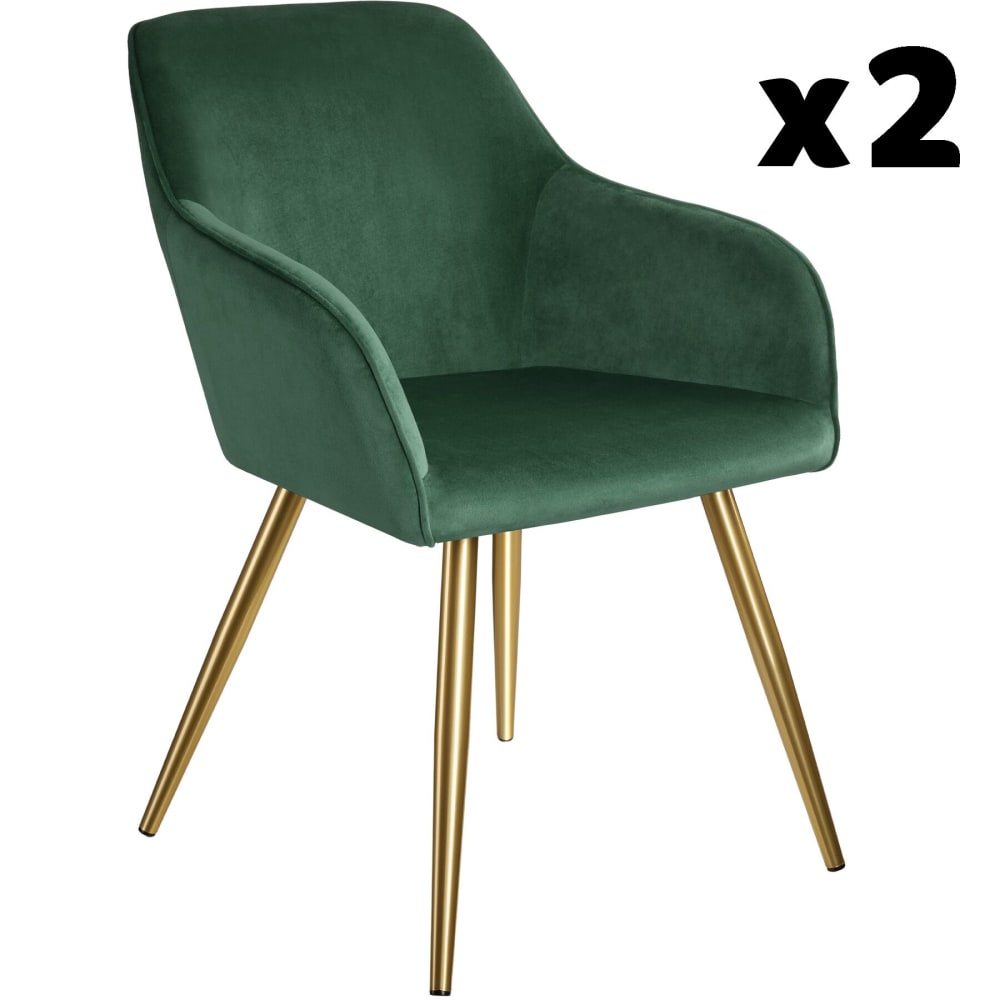 Lot de 2 chaises rembourrées