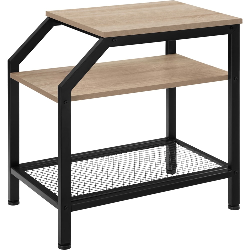 Table D'appoint 36,5 X 58,5 X 59,5 Cm En Panneau De Fibres Bois Clair
