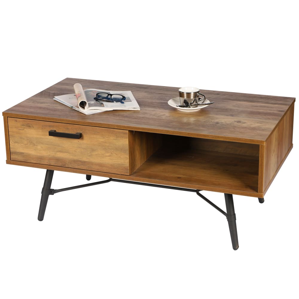 Table basse design bois et métal - Maisons du Monde