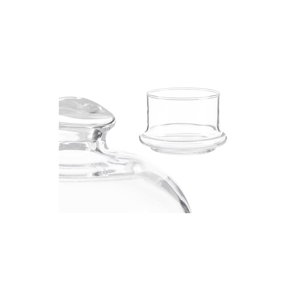 Bonbonnière en verre 2 étages empilables - 9x9x16.5cm - Maisons du Monde