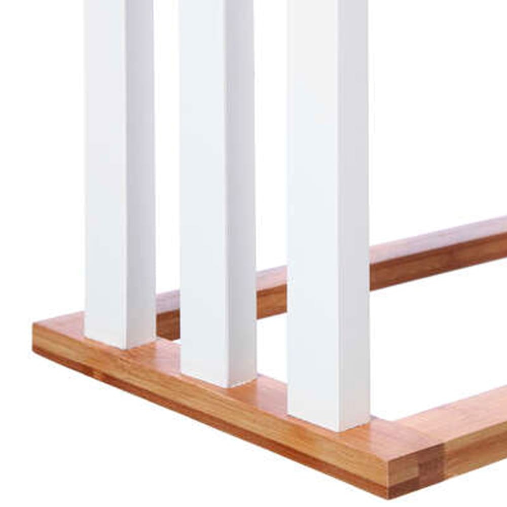 Porte serviette sur pied en bambou bicolore 3 bras - 55x24x82cm - Maisons du Monde