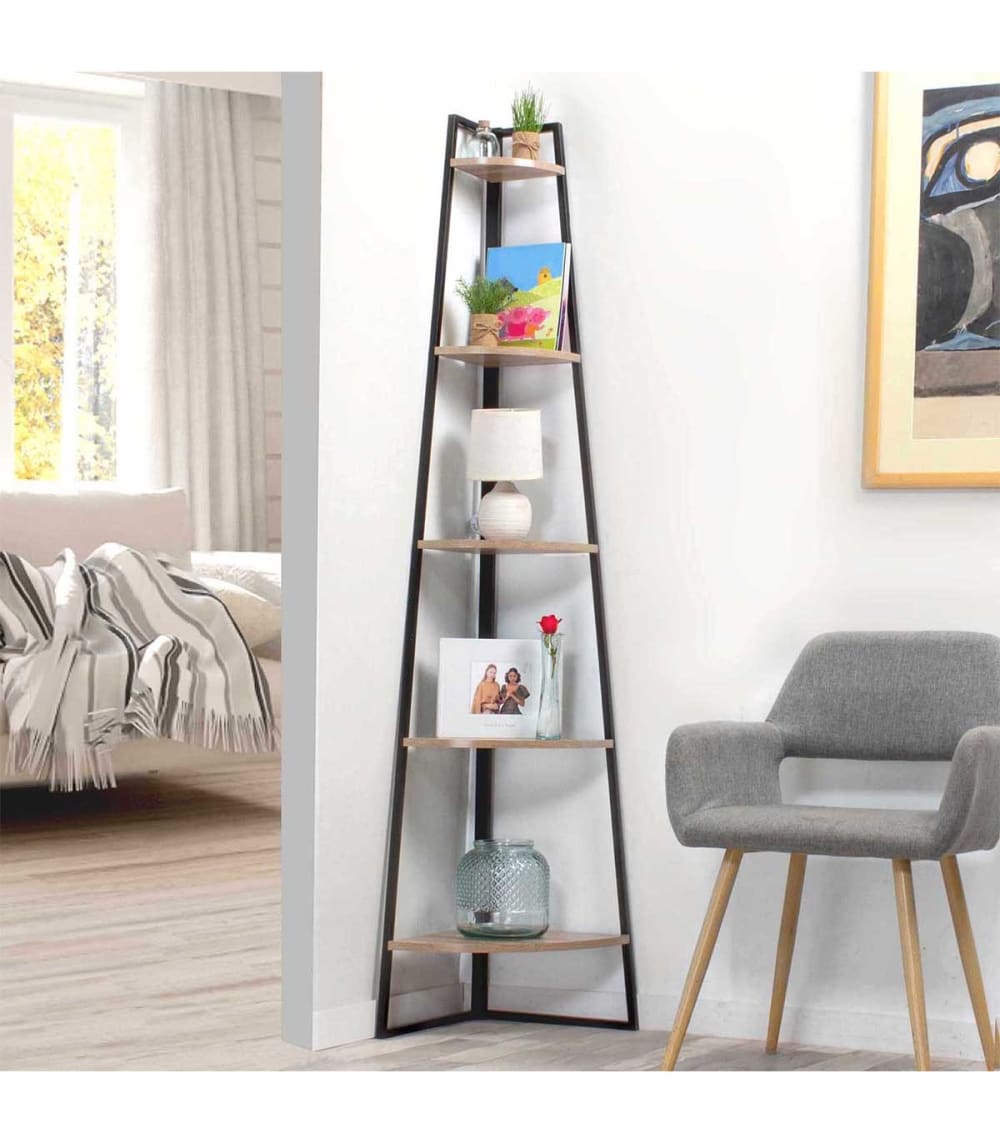 Eckregal mit 5 Etagen im Holzdekor H180 cm - Maisons Du Monde