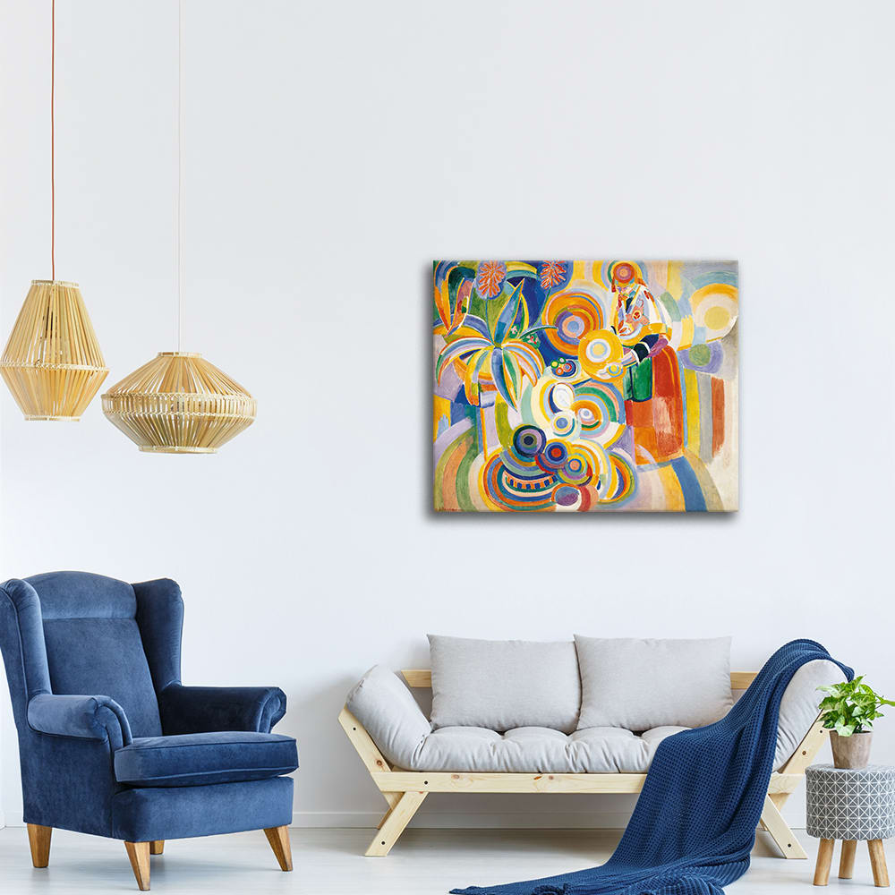 Stampa su tela - Donna Portoghese - Robert Delaunay cm. 55x60 -