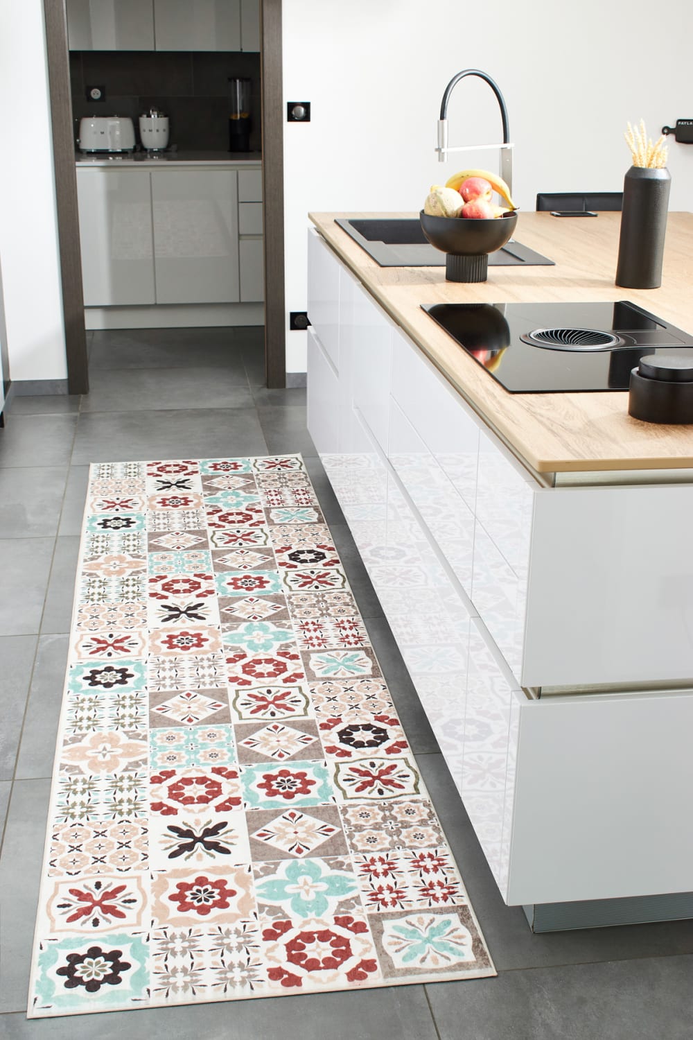 Tapis de cuisine carreaux de ciment multicolore 80x300 — vue 4