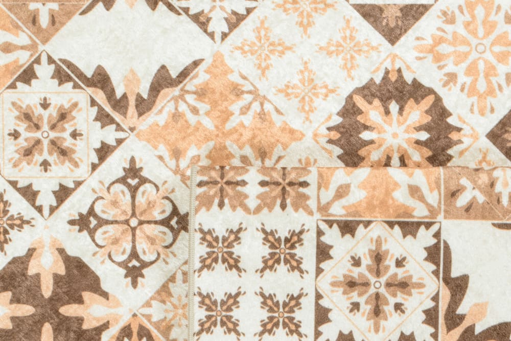 Tapis de cuisine carreaux de ciment orange 80x300 — vue 3